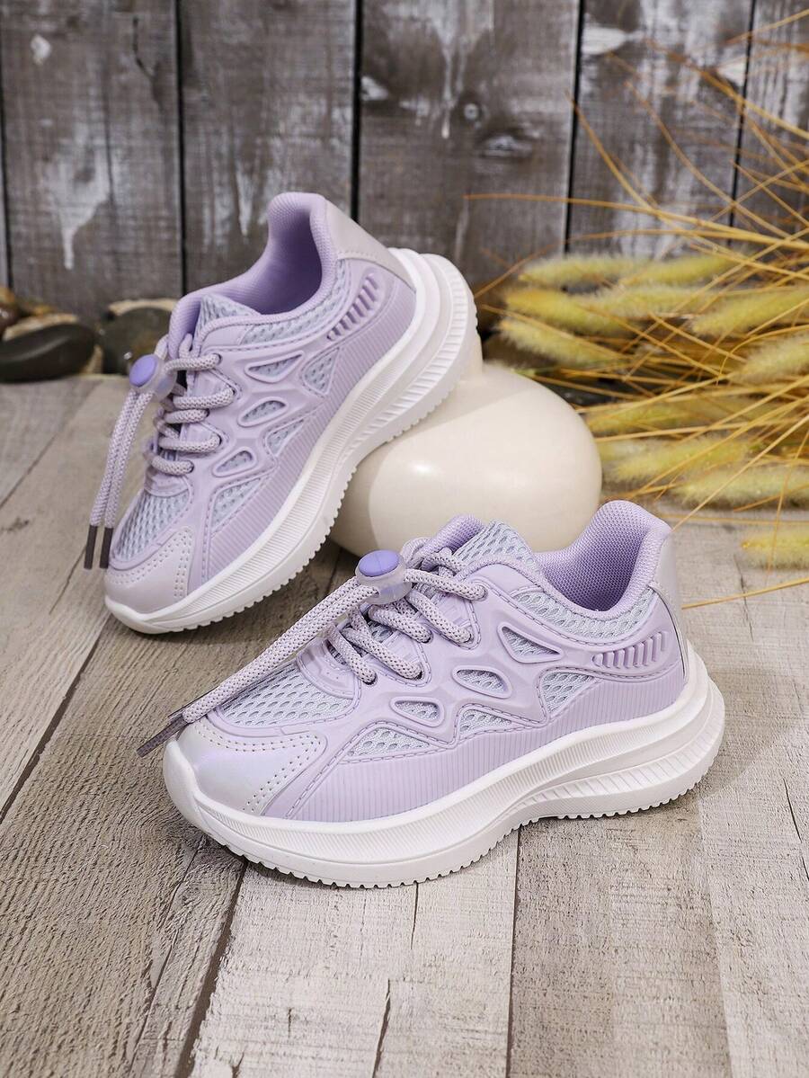 Zapatillas casuales transpirables de moda para niñas/niños, antideslizantes, aptas para primavera, verano y otoño - Morado - Ver 1