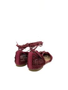 Women Flat Sandals - 酒紅色 - 查看 5