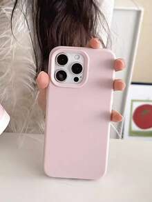 Minimalist Solid Color Soft Silicone Phone Case Compatible With IPhone 17 Pro Max, 16 Pro Max, 15/14 Pro Max/13 Pro, 12 Soft Shell, Anti-Fall Full Coverage - Multicolor - View 4