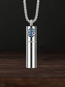 Mặt dây chuyền đựng tinh dầu thơm hình Mười Hai Chòm Sao, vòng cổ khuếch tán tinh dầu bằng thép không gỉ, trang sức. - Bạc - Xem 20