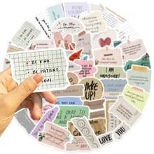 50PCS Fragmented Text Retro Handmade Stickers Nostalgia Laptop Luggage Cartoon Cool Skateboard Art Picture Phone Sticker Funny Stickers Kindle Scrapbook Supplies Laptop Sticker - 1 Set - View 8