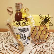 6 Pcs Honey Dipper Stick, 3 Inch Mini Honey Dipper, Wooden Honey Dippers Stick, Honey Stirrer Honey Wand For Honey Collecting Dispensing Drizzling Jar Portable And Wedding Party - View 4
