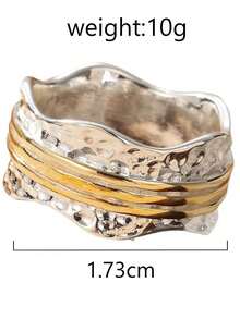 1 chiếc nhẫn nữ phong cách Bohemian cổ điển, thiết kế bản rộng thời trang và thanh lịch, phù hợp để đeo hàng ngày, dự tiệc, gặp gỡ và làm quà tặng cho phụ nữ. - Bạc - Xem 6