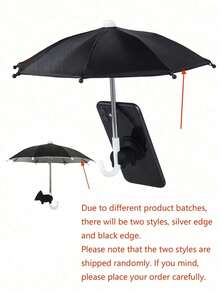 Mini Phone Sun Shade Umbrella, With Adjustable Pig Nose Suction Cup Holder, Suitable For Phones, Kindles, Navigation Devices, Sunshade, Anti-Glare, Protects Phone From Rain And Sunlight, Blocks Screen Reflection, Essential For Travel, Vacation, School, Back To School - Small Sun Umbrella - View 9