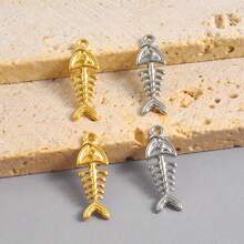 2 mặt dây chuyền hình động vật cổ điển, mặt dây chuyền hình cá giọt dầu bằng thép không gỉ 304, mặt dây chuyền kim loại quyến rũ để làm trang sức, hình xương cá, cá vàng, đuôi cá chép, phụ kiện tự làm vòng cổ, vòng tay, bông tai, chống thấm nước, chống phai màu, phù hợp cho cả nam và nữ, chủ đề biển, bãi biển, mùa hè. - Hình học - Xem 5