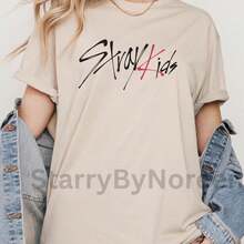 Stray Kids Kpop Shirt: SKZ Logo Tee, Stay Fandom Merch, StrayKids Merch & Gifts, Felix - 黑色 - 查看 5