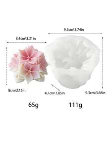 3D绣球花硅胶蜡烛模具 - DIY蜡烛/石膏/肥皂模具，浪漫母亲节/婚礼/生日礼物，家居装饰/礼品包装 - 繡球花系列-矽膠模具 - 查看 13