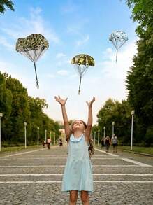 MINKOJA 4pcs Parachute Toys, Hand Throwing Parachute Soldier Jumping Parachute Model Toys, Outdoor Children Parachute People Dolls Toys, Hand Throwing, Military Parachute Toys, Throwing Game Suitable For Children And Adults, Exciting Outdoor Flying Toys, Children's Small Gifts, Children's Birthday Party Gifts - Multicolor - View 5