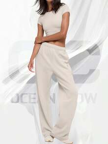 Accolade Straight Leg Sweatpant - 骨 - 查看 3