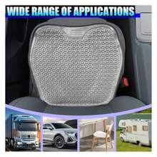 Gel Car Seat Cushion Cooling Breathable Car Driving Seat Protector Cover Comfortable Anti-Slip Chair Cushion Pad Universal Automotive Interior Accories For Sedan Office Grey - 灰色 - 查看 6