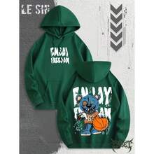 Gothic Art Bear Basketball Emo Dark Colorful Comfortable Sweatshirt For Everyday Wear Streetwear Urban Culture Street Fashion Street Graffiti Skater Unisex Sweatshirt 50% Cotton 50% Polyester Top Premium Streetwear New Release Immediate Shipping Various Colors!! - 墨綠色 - 查看 1