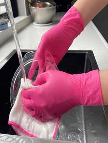 1 双女士花卉园艺手套，防滑抓握园艺工作手套，舒适防刮园艺手套 - 清洁手套 - 适合骑自行车、钓鱼、飞钓、露营和家庭清洁等户外活动 - 便携 - 易于穿戴 - 多用途透气手套，适用于厨房用品、浴室用品、旅行必备品、户外花园装饰品、学校用品、母亲节、父亲节。 - A - 查看 12