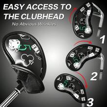 FINGER TEN Stylish Golf Iron & Wedge Headcovers Value 12 Pack, PU Leather With Embroidered Numbers For Easy Identification, Premium Covers Provide Effective Protection For Clubs - Multicolor - View 4