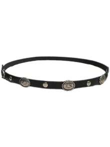 1 pieza Sombrero vaquero de mujer de estilo occidental, material de ante sintético, decoración metálica clásica y diseño con cordón, adecuado para uso casual, actuaciones en el escenario, reuniones al aire libre, disponible en varios colores, adecuado para primavera/otoño - sombrero floral de gamuza - Ver 16