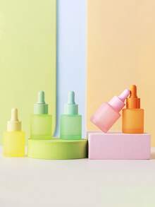 30ml Frosted Glass Dropper Bottle, Refillable Leakproof Travel Size Essential Oil Serum Container, Mini Dispenser, TSA Approved Portable - Multicolor - View 8