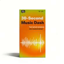 音乐冲刺派对卡牌游戏：团队歌词解码挑战，与时间赛跑，30秒倒计时，与朋友一起玩游戏之夜的趣味活动 - 彩色 - 查看 2