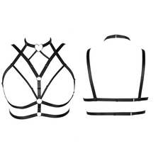 Punk Sexy Gothic Style Party Women's Body Harness Bra Waist Belt, Minimalist Sexy Crop Top Cage Waist Belt Accessories, Suspender Bra, Suitable For All Seasons - A - View 9