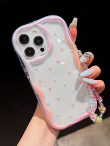 1 Piece Fashion Phone Case Does Not Include Lanyard Or Stand. Heart-Shaped Shockproof Card Holder Phone Case Colorful Heart-Shaped Card Holder Anti-Drop Phone Case Comes With Beaded Wrist Strap Neck Lanyard Compatible With Apple 14 Professional Max, 13, 15, 12/12 Professional 11, 15 Professional Max, 16 Y Series Feminine Design Waterproof Shockproof Scratch Resistant Spring Birthday Gift - 彩色 - 查看 10
