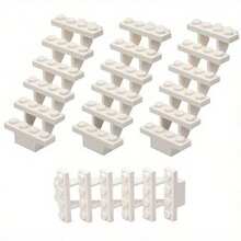 4 piezas Bloques modulares para construir escaleras, Escaleras de casa de 7x4x6, Escalera recta abierta con 30 escalones, Juguete de construcción modular, Bloques DIY, Decoración del hogar, Regalo de invierno - Multicolor - Ver 7