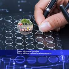 100pcs Double-Sided Nano Glue Dots - Transparent, Removable, Residue-Free, Suitable For Glass Decoration And More - Round - View 2