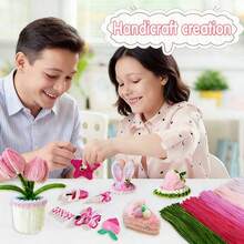 [Edição Limitada] 807 peças Conjunto de Hastes de Limpeza de Tubo de Grande Capacidade Rosa - Linha Floral Suave de 6 Cores em - Buquê do Dia das Mães, Buquê de Casamento, Fabricação de Joias, Acessórios para Cabelo, Decoração de Festa, Decoração Doméstica - Alta Qualidade, Sem Diferença de Cor - Conjunto de 823 peças - Visão 10