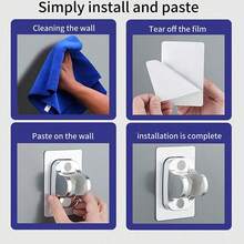 金色粘性淋浴喷头支架，无需钻孔可调节淋浴支架，通用型淋浴喷头安装支架，适用于浴室 - 花灑架 - 查看 4