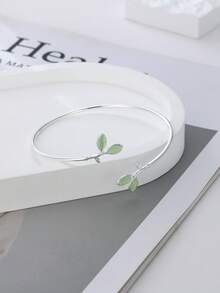 ZHIXUN 1件女款波希米亞風葉片設計可調節薄荷綠手鍊，優雅日常飾品，適合休閒與正式場合的魅力手鍊 - 手鐲 - 查看 9