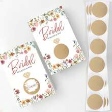 Floral Bridal Shower Game - Scratch Off Raffle Cards, Fun Wedding Shower Game, Blooming Wildflowers Design, 30 Cards And Stickers - Wildflowers - View 5