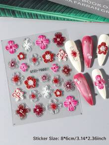 2 miếng dán móng tay hình hoa dâm bụt màu hồng nhạt, họa tiết hoa lan dập nổi 5D, mềm mại, thích hợp trang trí móng tay mùa xuân hè, phụ kiện móng tay tự làm cho đám cưới/lễ hội. - Nhiều màu - Xem 7