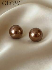 1 Pair Minimalist Fashion Versatile Elegant Earrings, Suitable For Teenage Girls Daily And Holiday Wear - Geometric Circle a - View 2