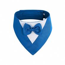 1件套狗狗燕尾服，狗狗婚礼头巾围巾套装，宠物领结项圈，可调节狗狗正装，适合生日派对，适合小型、中型和大型犬猫，宠物情人节服装 - 黑色 - 查看 6