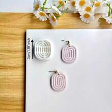 Molde de corte de arcilla polimérica con forma de línea tejida, molde de arcilla polimérica estilo bohemio, molde de diseño elegante, adecuado para hacer aretes de arcilla polimérica y artesanías cerámicas, con detalles muy exquisitos - Blanco - Ver 5