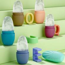 1 con lăn đá lạnh silicon tái sử dụng, dụng cụ massage mặt, chăm sóc da, liệu pháp lạnh giảm sưng tấy, giảm đau răng, đa chức năng. - Nhiều màu - Xem 2