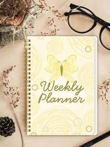 Trees A5 Spiral Bound Undated Weekly Planner Notebook, Includes Habit Tracker And To-Do List, Suitable For Adults, Students, Teachers, Minimalist And Efficient Weekly Planner, Office & Study Gift - A5 - View 5