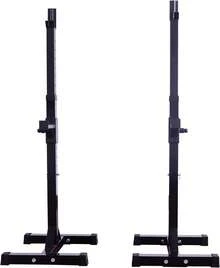 HOMCOM Adjustable Squat Rack, Strength Training Bench Press Rack Barbell Rack Power Rack Weight Bench Supporter For Gym Fitness,108-163cm - 1 - View 6