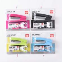 Set de 3 grapadores, incluye 1 grapadora grande + 1 grapadora pequeña + grapas, diseño clásico adecuado para oficina y estudio - Múltiples estilos - Ver 4
