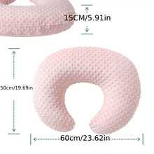 1 chiếc gối cho con bú mềm mại, thân thiện với da, gối cho con bú, gối bà bầu kèm ruột gối và vỏ gối. - Màu xanh nhạt - Xem 4