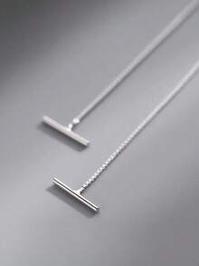 Nooxian 1 Pair Women's Copper Bar Element Ear Cuffs - Silver - View 7