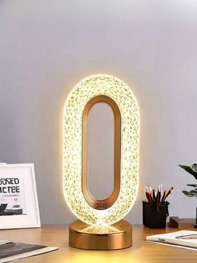 1pc Multi-Function USB Rechargeable Touch Control LED Night Light - 3-Color Ambient Lighting For Living Room, Bedroom, Kitchen And Bar Decor - Perfect Gift For Valentine's Day And Ramadan