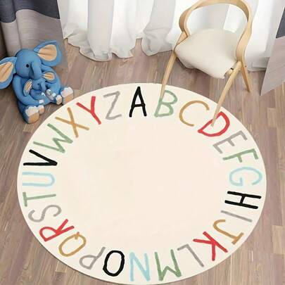 Thảm trải sàn trẻ em chất lượng cao, chất liệu giả len, mềm mại, có thể giặt máy, nhiều kích cỡ, thảm trang trí họa tiết sáng tạo, thảm in chữ cái.
