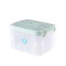 1pc Large Waterproof Double-Layer Medicine Storage Box - Transparent Multi-Compartment Home & Bedroom First Aid Kit Organizer, Easter Gift - Multicolor - View 13