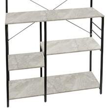 Étagère de Cuisine Industriel - Desserte de Cuisine en Bois - Support pour Micro-Ondes (sans crochets) 90*40*168cm - Gris clair, 90*40*168 cm - Voir 7