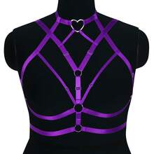 Punk Sexy Gothic Style Party Women's Body Harness Bra Waist Belt, Minimalist Sexy Crop Top Cage Waist Belt Accessories, Suspender Bra, Suitable For All Seasons - A - View 16
