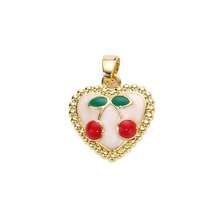 1pc Cherry Series Copper Pendant, Suitable For DIY Jewelry Accessories, Includes Cherry, Heart And Boot Elements, Vintage Style Multi-Purpose Pendant Accessory - Cherry - View 35