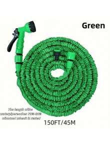 Green Flexible Expandable Hose With 7-In-1 Adjustable Nozzle, 7.5-60 Meter About25FT-200ft Extendable Water Pipe - Perfect For Car Washing, Lawn Irrigation, Plant Care, And Pet Bathing, All Season Use, Material, Hose With Connector - Multicolor - View 7