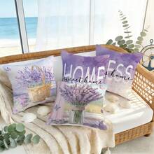 MEMNUN 4件套夏季清新薰衣草花束蝴蝶篮印花抱枕套（不含枕芯），尺寸：17.7*17.7英寸（45*45厘米）/19.69*19.69英寸（50*50厘米）/15.75*15.75英寸（40*40厘米），单面印花，涤纶材质，“家，甜蜜的家，祝福这个家”复古花卉图案抱枕套，适用于房间装饰、家居装饰、卧室装饰、沙发、客厅、卧室、汽车、办公室、酒店、民宿等场所，是馈赠亲朋好友的完美礼物。 - 彩色 - 查看 12