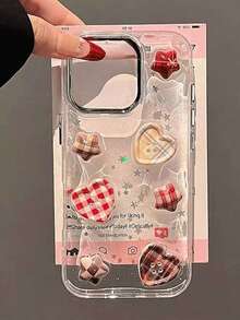 Retro Academy Style Button Star Compatible With Apple 16 Promax Apple 15 Phone Case 14 New 13 - Clear - View 3