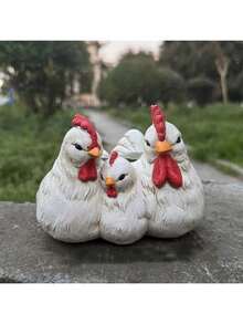 Farm-Style Animal Chick Flowerpot, Outdoor Garden Decorative Vase, Cute Design Desktop Balcony Succulent Green Plant Craft Ornament Pot - A - View 4