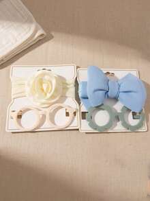 Bộ 2 băng đô nơ cài tóc cho bé gái, kiểu dáng hoạt hình thời trang, phù hợp để phối đồ hàng ngày. - Nhiều màu - Xem 1