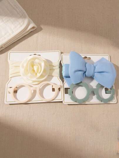 Bộ 2 băng đô nơ cài tóc cho bé gái, kiểu dáng hoạt hình thời trang, phù hợp để phối đồ hàng ngày.